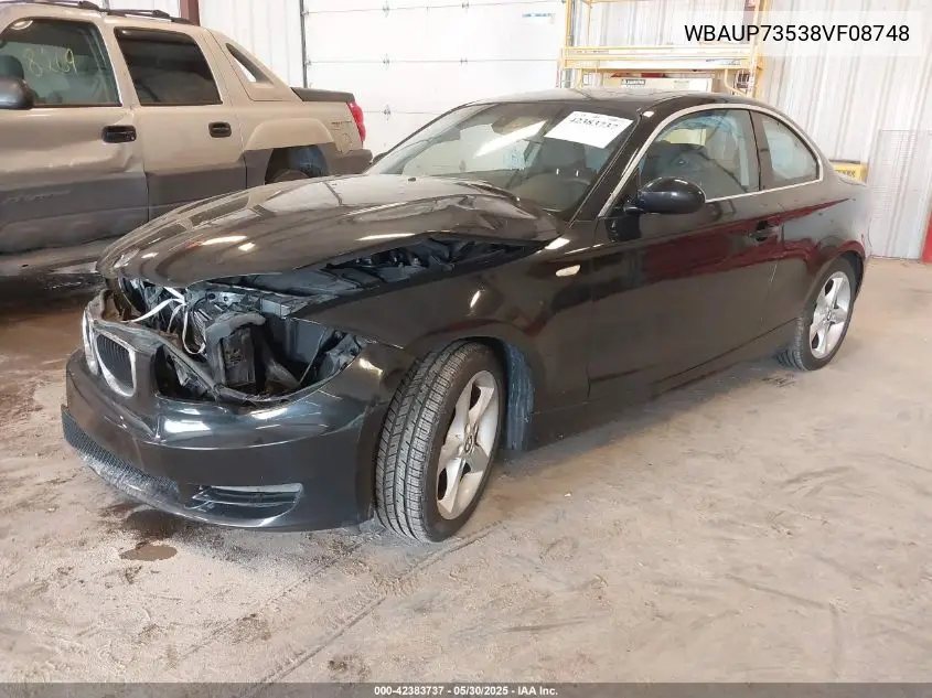 2008 BMW 128I VIN: WBAUP73538VF08748 Lot: 42383737