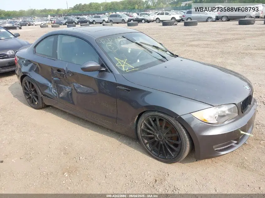 2008 BMW 128I VIN: WBAUP73588VF08793 Lot: 42422660