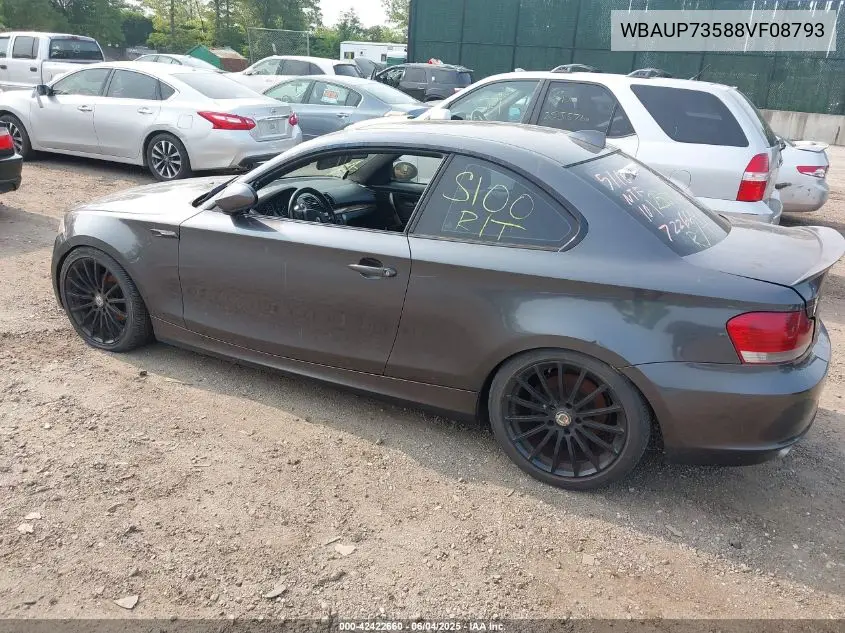 2008 BMW 128I VIN: WBAUP73588VF08793 Lot: 42422660