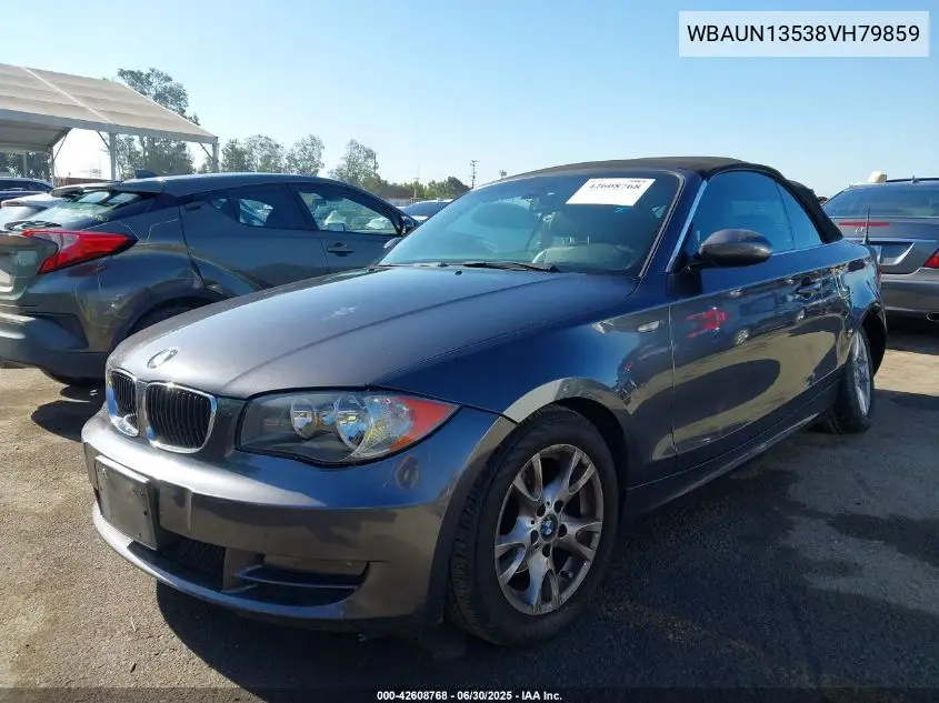 2008 BMW 128I VIN: WBAUN13538VH79859 Lot: 42608768