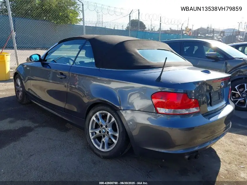2008 BMW 128I VIN: WBAUN13538VH79859 Lot: 42608768