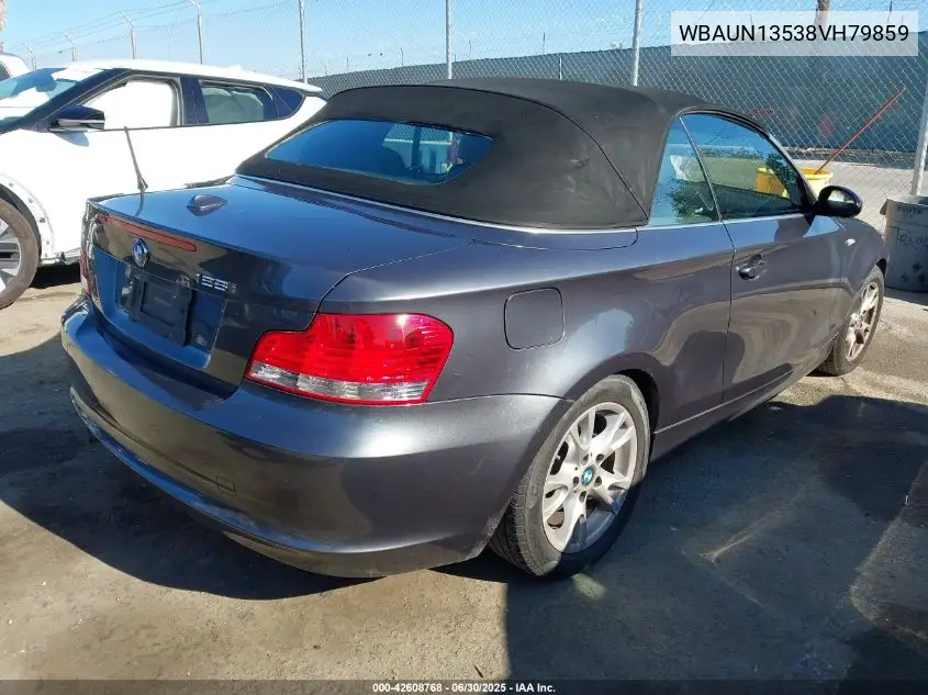 2008 BMW 128I VIN: WBAUN13538VH79859 Lot: 42608768