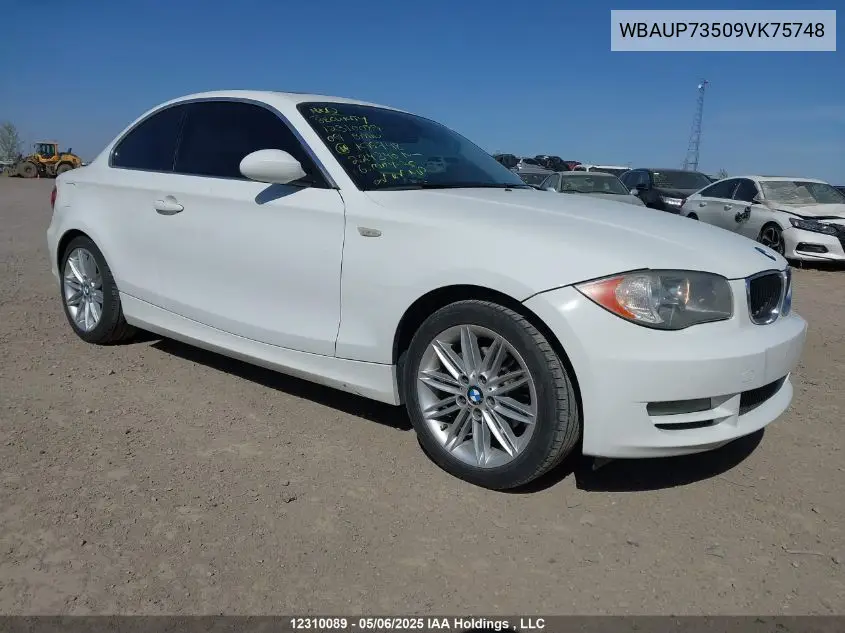 2009 BMW 128 I VIN: WBAUP73509VK75748 Lot: 12310089
