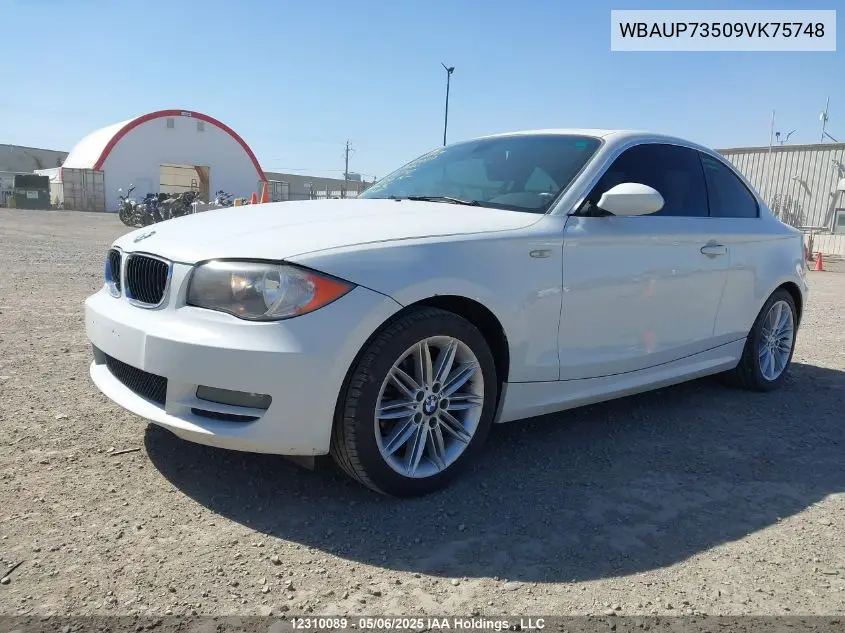 2009 BMW 128 I VIN: WBAUP73509VK75748 Lot: 12310089