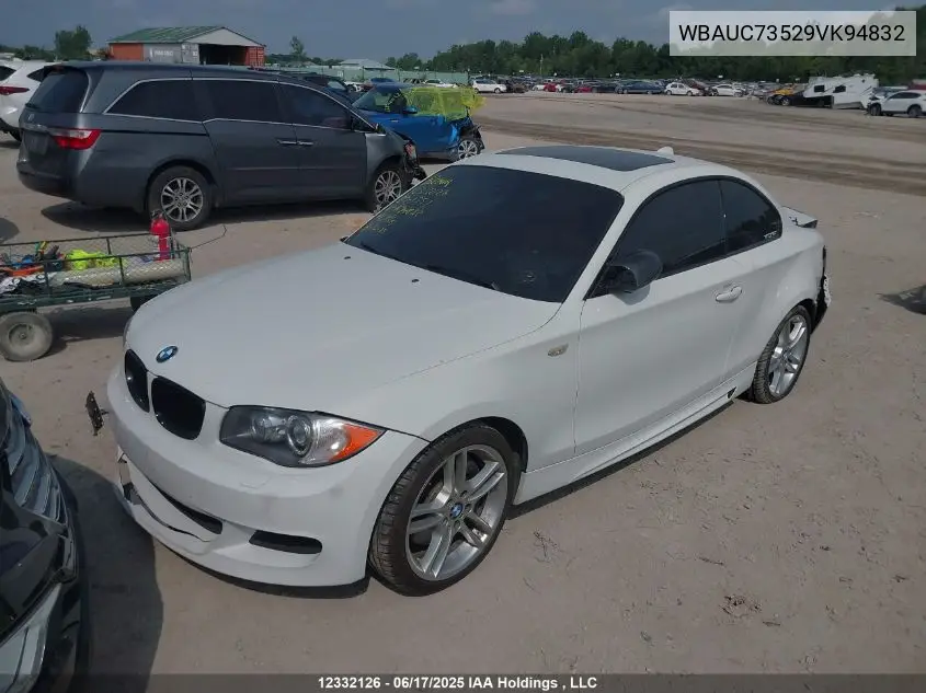 2009 BMW 135I VIN: WBAUC73529VK94832 Lot: 12332126