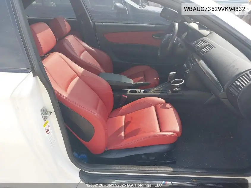 2009 BMW 135I VIN: WBAUC73529VK94832 Lot: 12332126