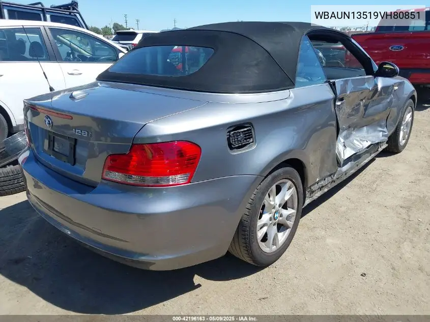 2009 BMW 128I VIN: WBAUN13519VH80851 Lot: 42196163