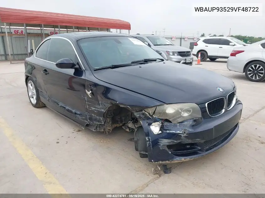 2009 BMW 128I VIN: WBAUP93529VF48722 Lot: 42274781