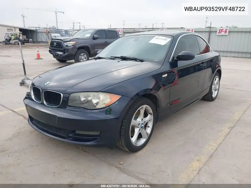 2009 BMW 128I VIN: WBAUP93529VF48722 Lot: 42274781