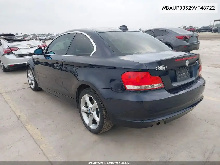 2009 BMW 128I VIN: WBAUP93529VF48722 Lot: 42274781