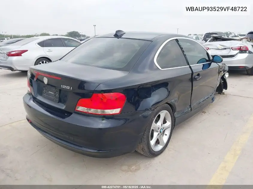2009 BMW 128I VIN: WBAUP93529VF48722 Lot: 42274781