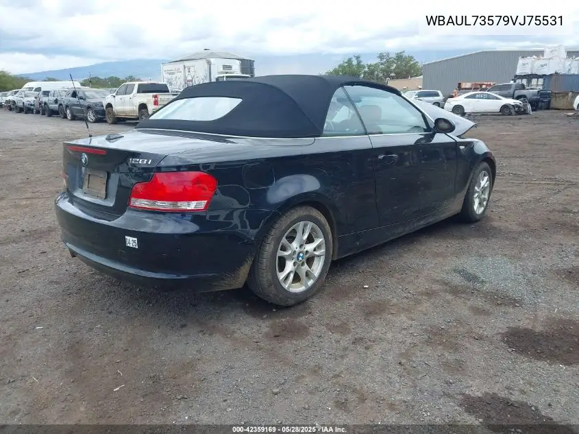 2009 BMW 128I VIN: WBAUL73579VJ75531 Lot: 42359169