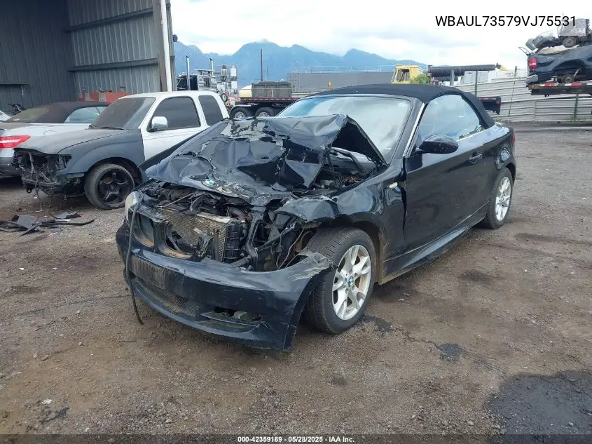 2009 BMW 128I VIN: WBAUL73579VJ75531 Lot: 42359169
