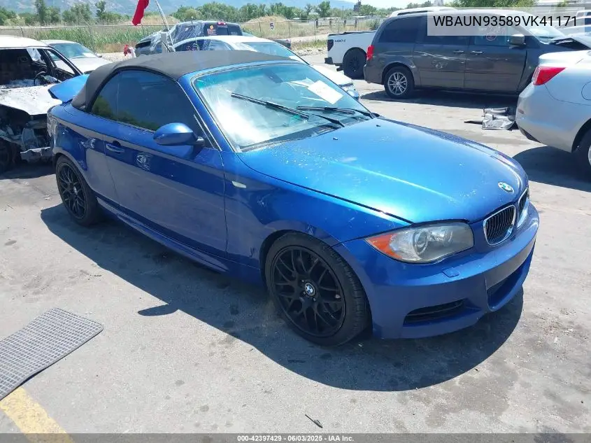 2009 BMW 135I VIN: WBAUN93589VK41171 Lot: 42397429