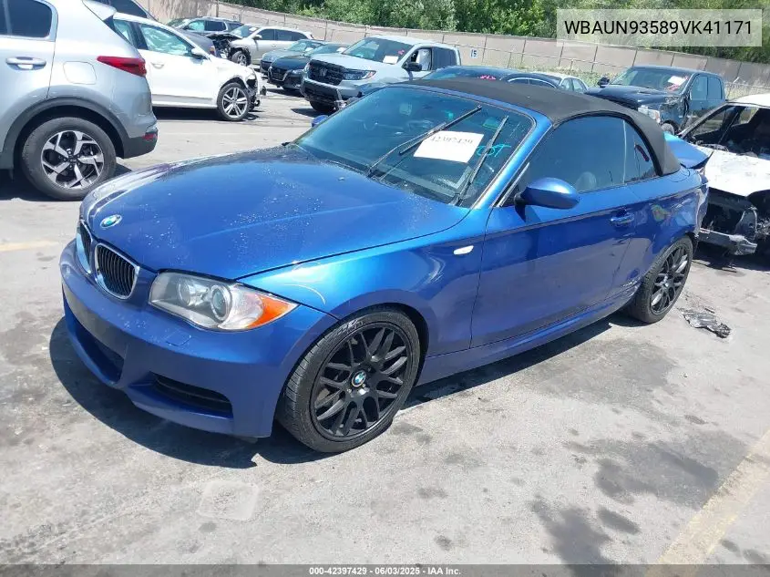 2009 BMW 135I VIN: WBAUN93589VK41171 Lot: 42397429