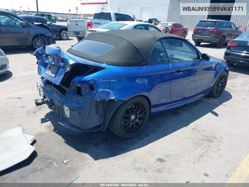 2009 BMW 135I VIN: WBAUN93589VK41171 Lot: 42397429