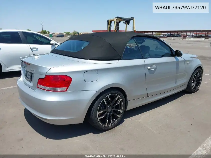 2009 BMW 128I VIN: WBAUL73579VJ77120 Lot: 42461028