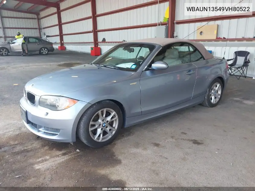 2009 BMW 128I VIN: WBAUN13549VH80522 Lot: 42468682