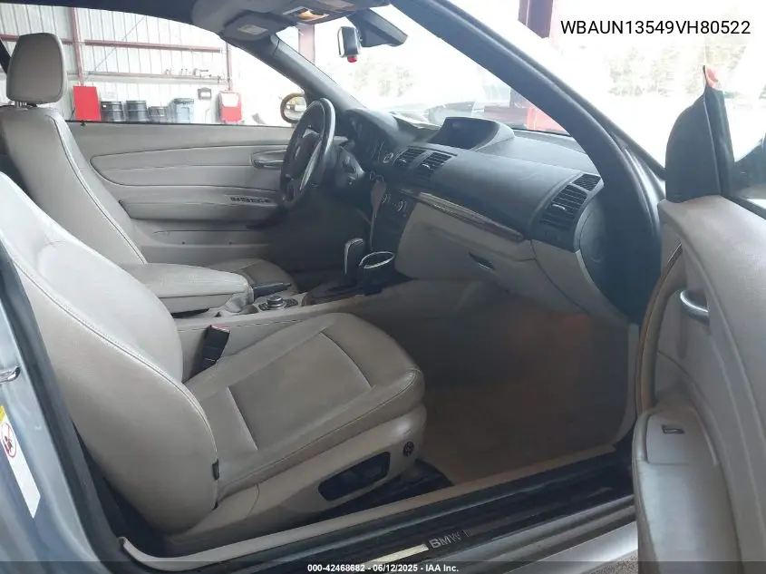 2009 BMW 128I VIN: WBAUN13549VH80522 Lot: 42468682