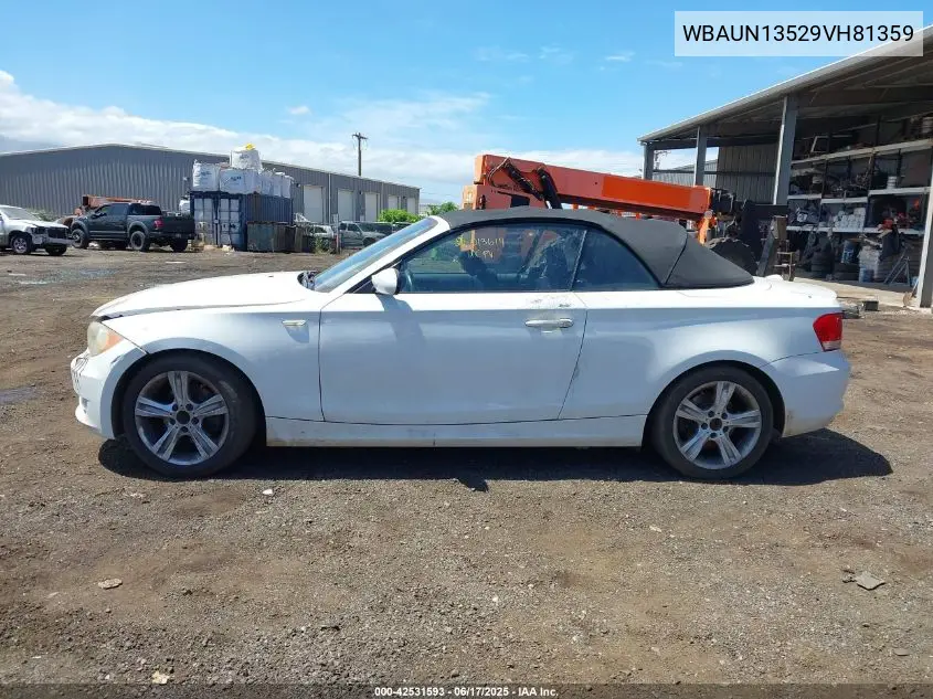 2009 BMW 128I VIN: WBAUN13529VH81359 Lot: 42531593