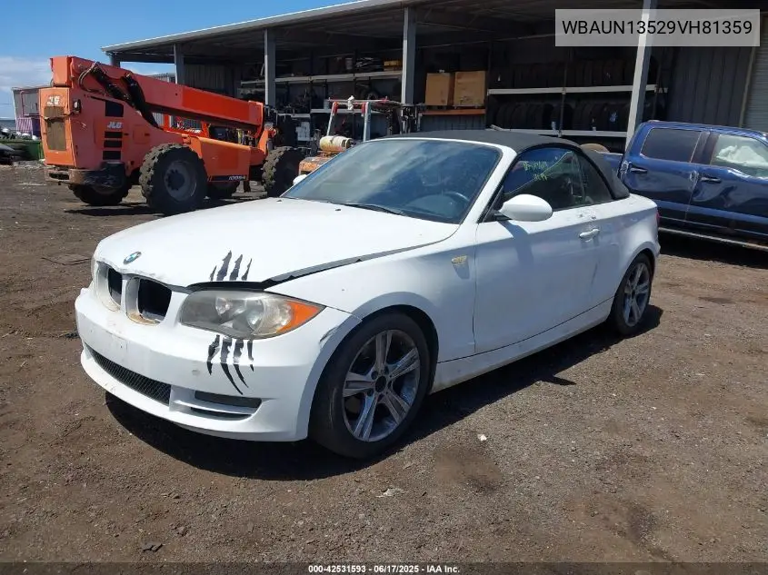 2009 BMW 128I VIN: WBAUN13529VH81359 Lot: 42531593