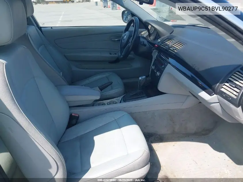 2011 BMW 128I VIN: WBAUP9C51BVL90277 Lot: 42572690