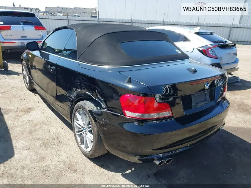 2011 BMW 128I VIN: WBAUN1C50BVH83665 Lot: 42595358