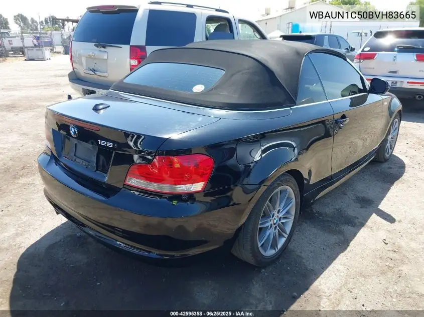 2011 BMW 128I VIN: WBAUN1C50BVH83665 Lot: 42595358