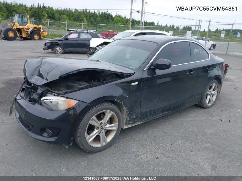 2012 BMW 128 I VIN: WBAUP7C55CVM54861 Lot: 12341089