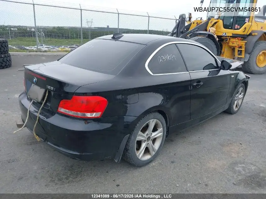 2012 BMW 128 I VIN: WBAUP7C55CVM54861 Lot: 12341089