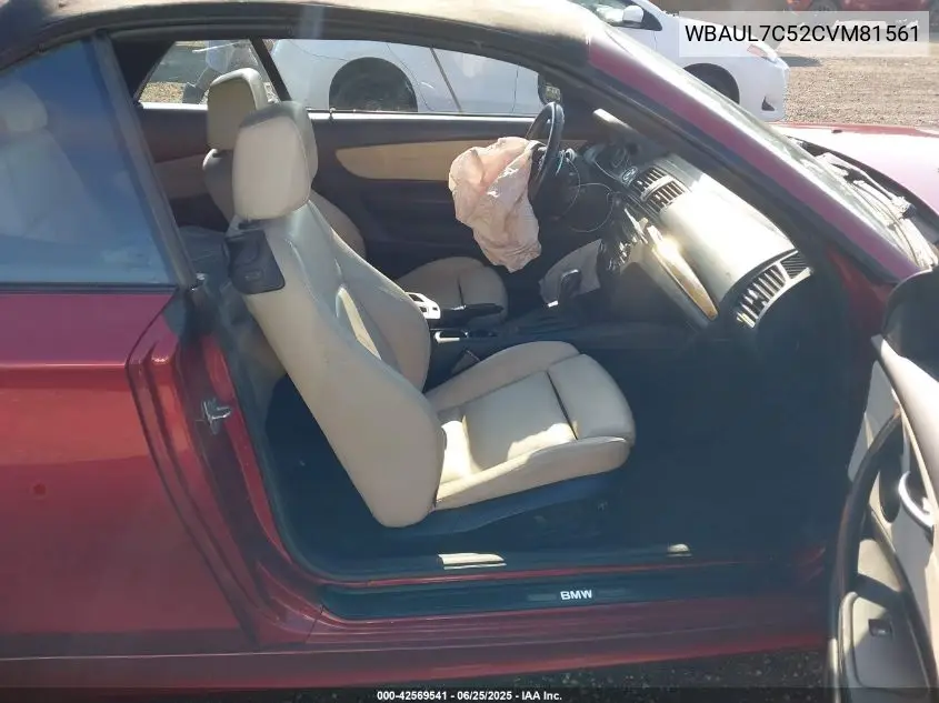 2012 BMW 128I VIN: WBAUL7C52CVM81561 Lot: 42569541