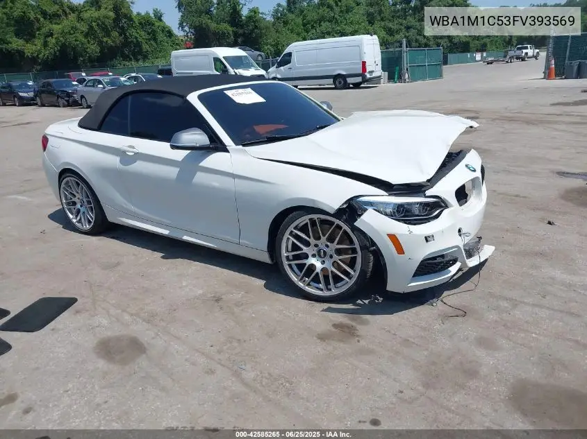 2015 BMW M235 VIN: WBA1M1C53FV393569 Lot: 42585265