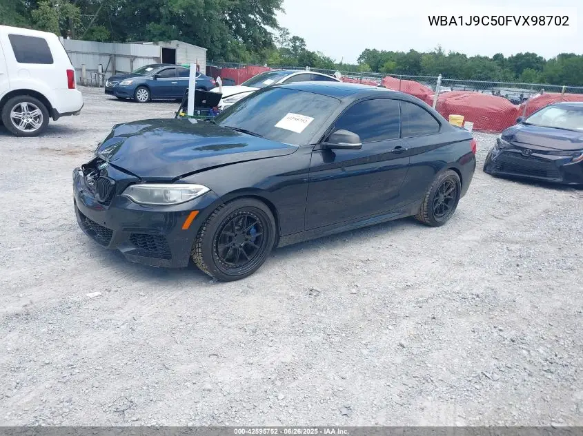 2015 BMW 2 Series M235I xDrive VIN: WBA1J9C50FVX98702 Lot: 42595752