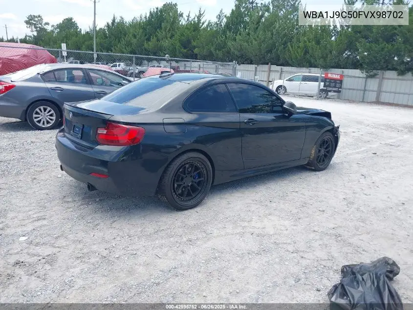 2015 BMW 2 Series M235I xDrive VIN: WBA1J9C50FVX98702 Lot: 42595752