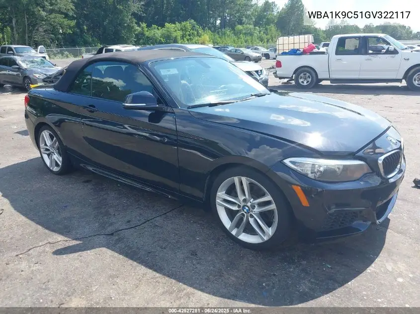 2016 BMW 228I VIN: WBA1K9C51GV322117 Lot: 42527281