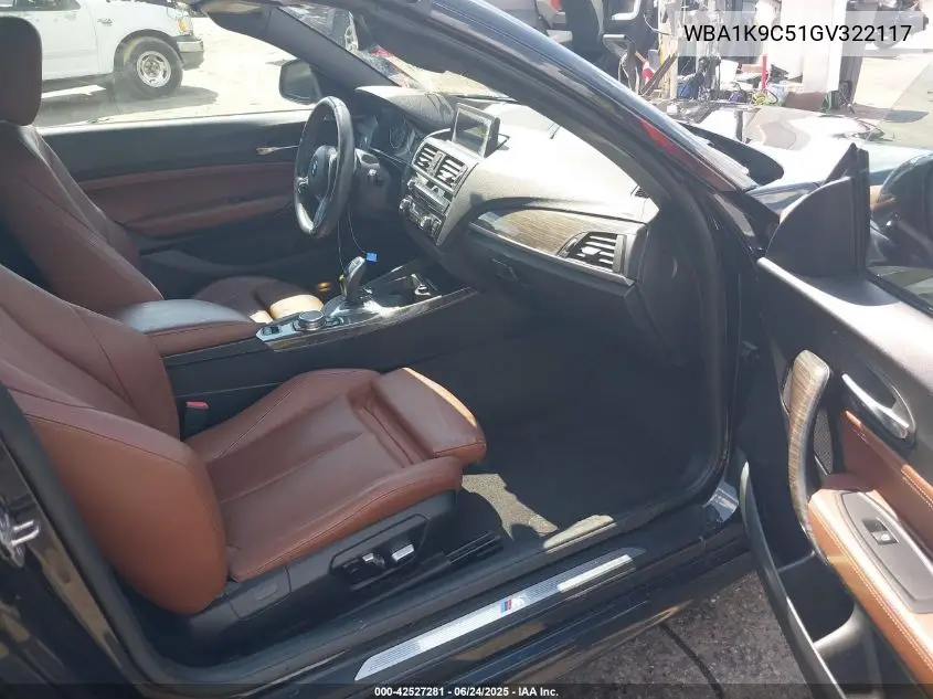 2016 BMW 228I VIN: WBA1K9C51GV322117 Lot: 42527281