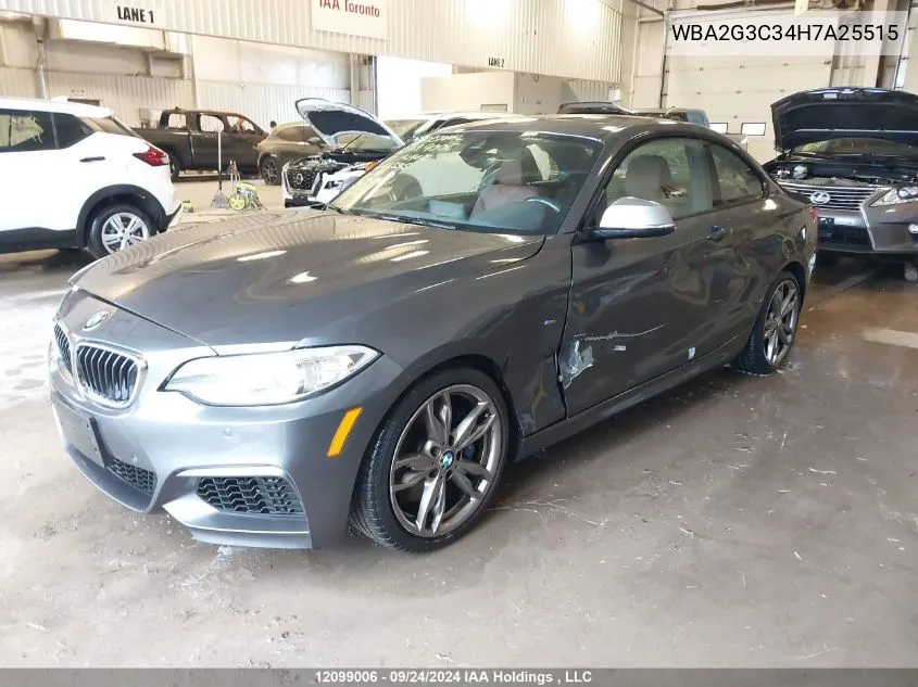 2017 BMW M240I VIN: WBA2G3C34H7A25515 Lot: 12099006