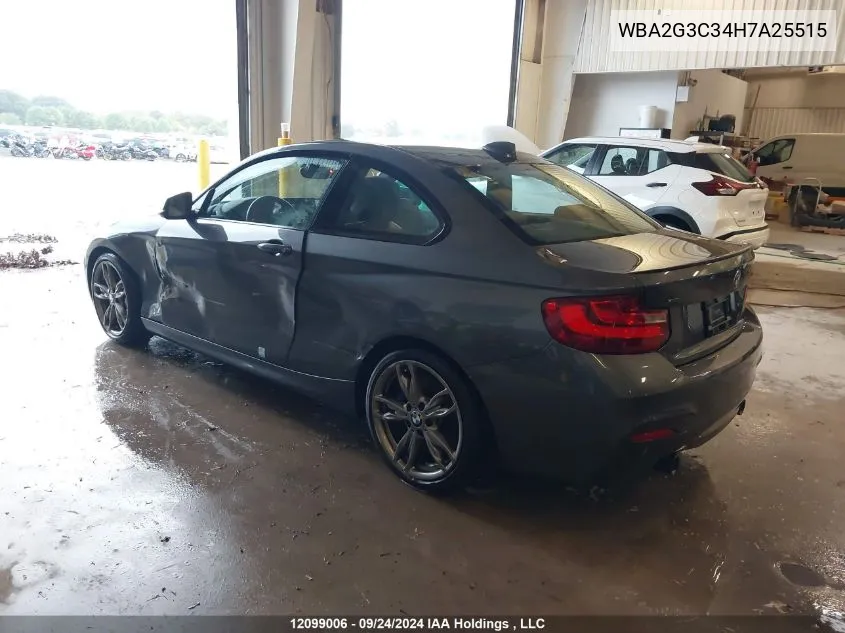 2017 BMW M240I VIN: WBA2G3C34H7A25515 Lot: 12099006