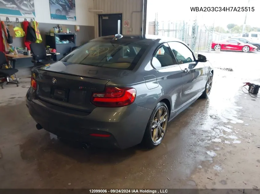2017 BMW M240I VIN: WBA2G3C34H7A25515 Lot: 12099006