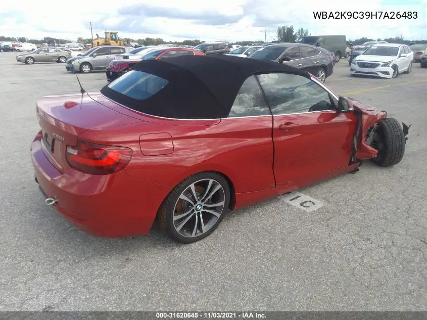 2017 BMW 230I VIN: WBA2K9C39H7A26483 Lot: 31620645