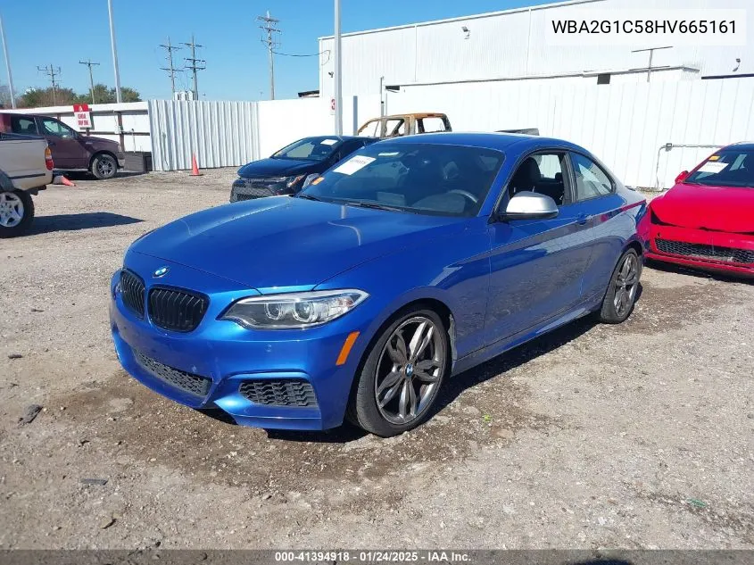 2017 BMW 2 Series M240I VIN: WBA2G1C58HV665161 Lot: 41394918