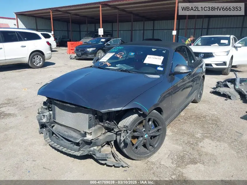 2017 BMW M240I VIN: WBA2L1C38HV666353 Lot: 41759039