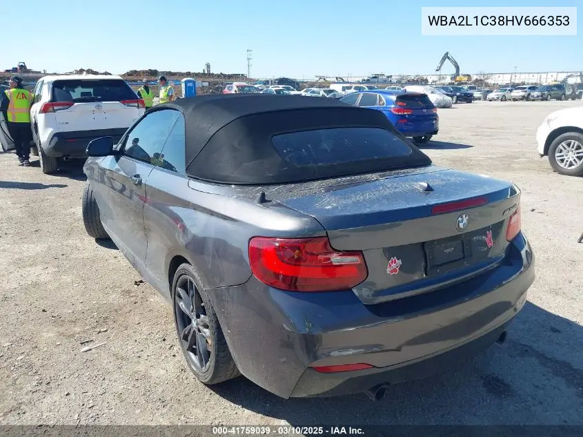 2017 BMW M240I VIN: WBA2L1C38HV666353 Lot: 41759039