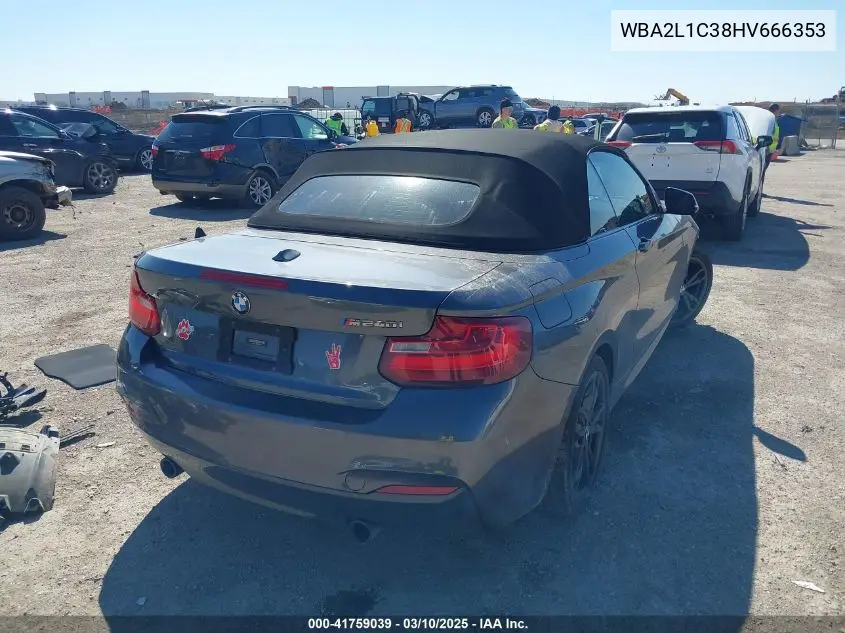 2017 BMW M240I VIN: WBA2L1C38HV666353 Lot: 41759039