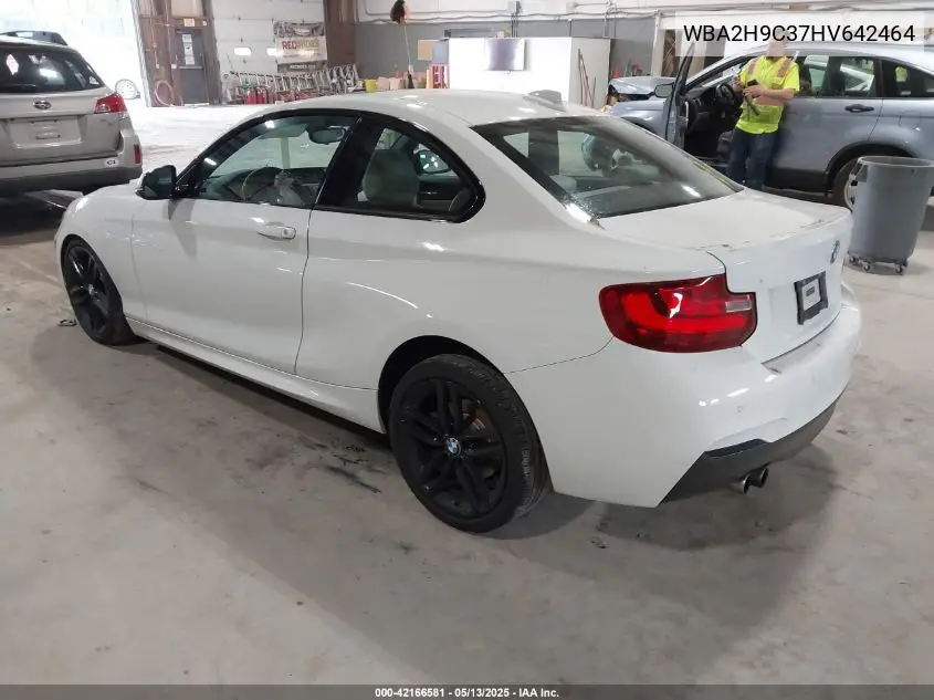 2017 BMW 230I xDrive VIN: WBA2H9C37HV642464 Lot: 42166581