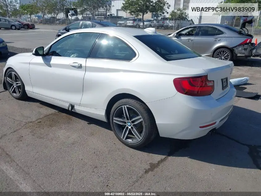 2017 BMW 230I VIN: WBA2F9C36HV983909 Lot: 42180503