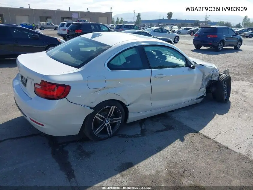 2017 BMW 230I VIN: WBA2F9C36HV983909 Lot: 42180503