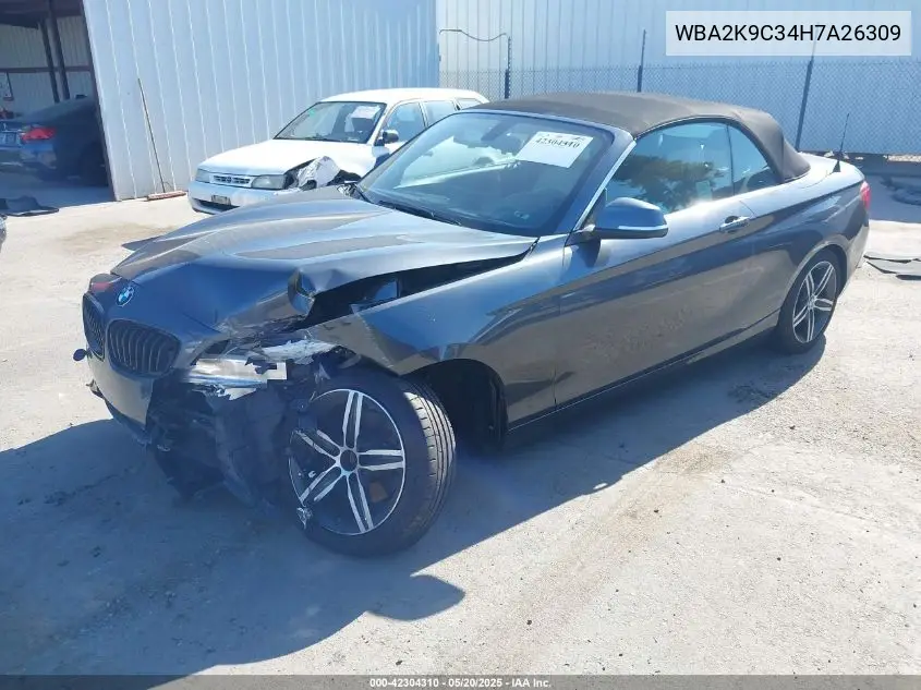 2017 BMW 230I VIN: WBA2K9C34H7A26309 Lot: 42304310