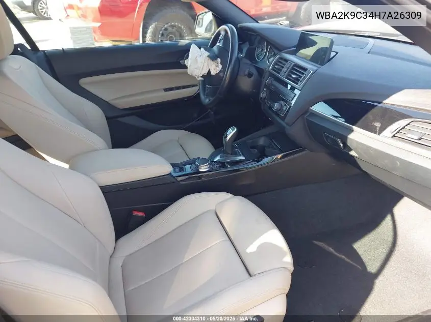 2017 BMW 230I VIN: WBA2K9C34H7A26309 Lot: 42304310