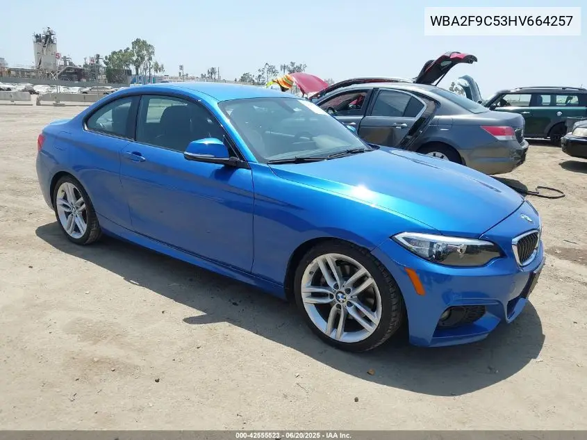 2017 BMW 230I VIN: WBA2F9C53HV664257 Lot: 42555523